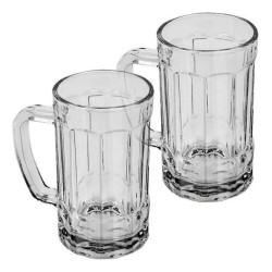 Juego de 2 tazas Chopp Beer Party de vidrio Fratelli de 400 ml