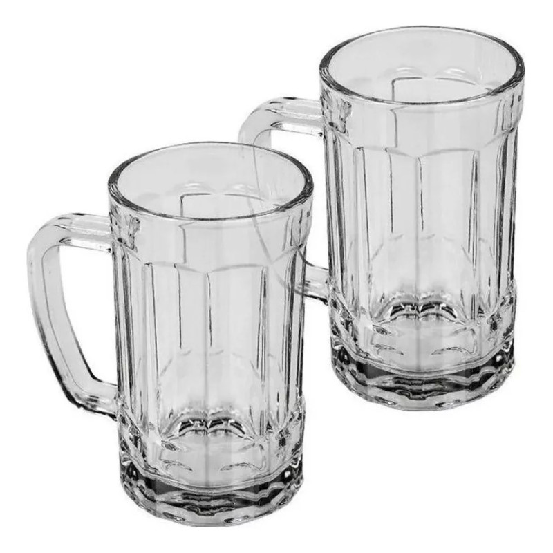 Juego de 2 tazas Chopp Beer Party de vidrio Fratelli de 400 ml Juego de 2 tazas Chopp Beer Party de vidrio Fratelli de 400 ml