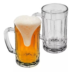 Juego de 2 tazas Chopp Beer Party de vidrio Fratelli de 400 ml