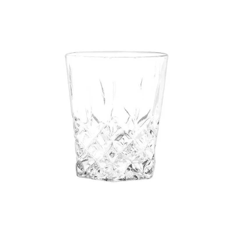 Cristar 6 Vasos Vidrio Diamante Economicos Elegantes 296 Ml
