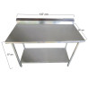 Meson Acero inoxidable 137 x 80 alto 91 con entrepaño